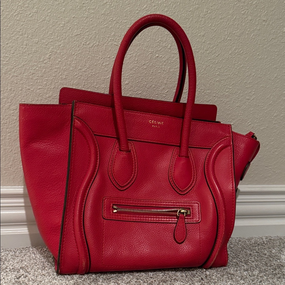 Celine Vibrant Red Tote Bag